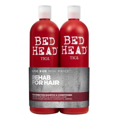 Tigi Bed Head Resurrection Twins Set, zestaw do włosów słabych i łamliwych, szampon + odżywka, 2x750ml